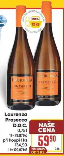 Billa Laurenza Prosecco D.O.C nabídka