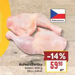 Billa Kuřecí čtvrtky balení nabídka