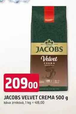 Trefa JACOBS VELVET CREMA 500 g káva zrnková nabídka