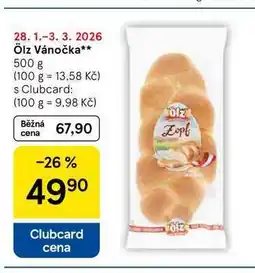 Tesco Ölz Vánočka nabídka