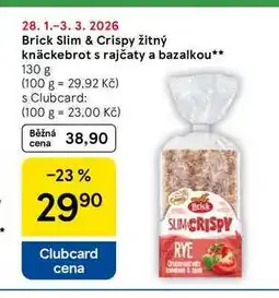 Tesco Brick Slim & Crispy žitný knäckebrot s rajčaty a bazalkou nabídka