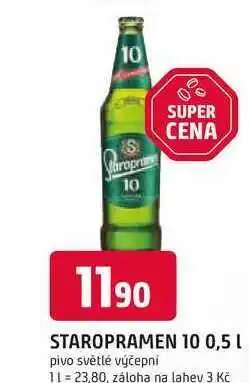 Trefa STAROPRAMEN 10 0,5 L pivo světlé výčepní nabídka