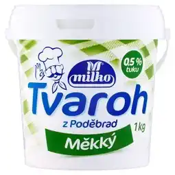 Tesco Milko Tvaroh z Poděbrad měkký 1kg nabídka