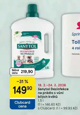 Tesco Sanytol Dezinfekce na prádlo s vůní bílých květů nabídka