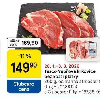 Tesco Tesco Vepřová krkovice bez kosti plátky nabídka