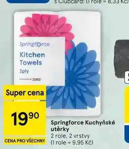 Tesco Springforce Kuchyňské utěrky, 2 role nabídka