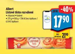 Albert Albert Listové těsto rozválené nabídka