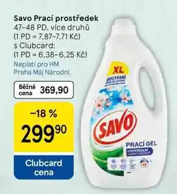 Tesco Savo Prací prostředek, 47-48 dávek nabídka
