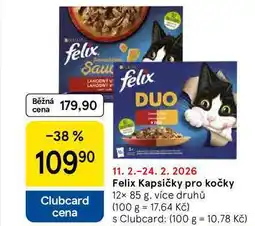 Tesco Felix Kapsičky pro kočky, 12× nabídka