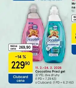 Tesco Coccolino Prací gel, 37 dávek nabídka