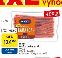 Tesco Snack !T Vepřový kabanos XXL nabídka
