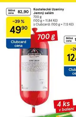 Tesco Kostelecké Uzeniny Jemný salám nabídka