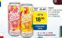 Tesco Cool+, 0,5 l nabídka
