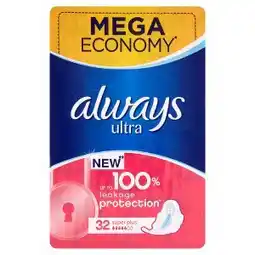 Tesco Always Ultra super plus hygienické vložky 32 ks nabídka