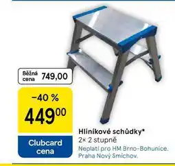 Tesco Hliníkové schůdky 2x 2 stupně nabídka
