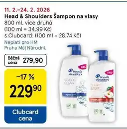 Tesco Head & Shoulders Šampon na vlasy nabídka