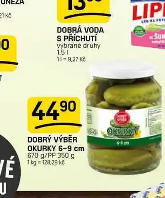 DOBRÝ VÝBĚR OKURKY 6-9 cm 670 g/PP 350 g