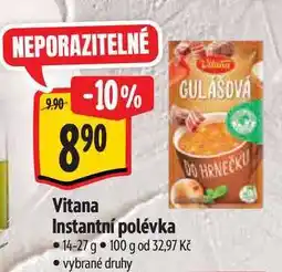 Albert Vitana Instantní polévka nabídka