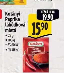 Albert Kotányi Paprika lahůdková mletá nabídka