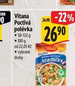 Albert Vitana Poctivá polévka nabídka