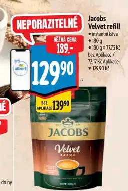 Albert Jacobs Velvet refill instantní káva nabídka