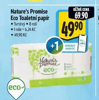 Albert Nature's Promise Eco Toaletní papír 3vrstvý 8 rolí nabídka