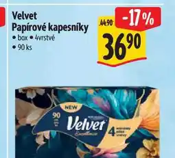 Albert Velvet Papírové kapesníky box 90 ks nabídka