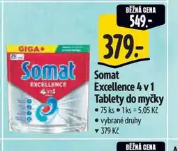 Albert Somat Excellence 4 v 1 Tablety do myčky 75 ks nabídka