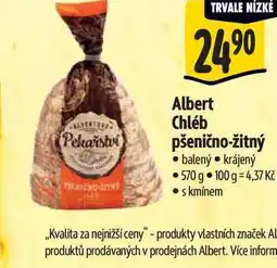 Albert Albert Chléb pšenično-žitný balený nabídka