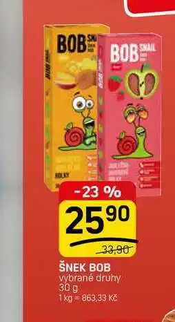 Flop ŠNEK BOB vybrané druhy nabídka