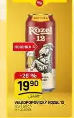 Flop VELKOPOPOVICKÝ KOZEL 12 0,5l, plech nabídka