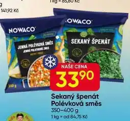 Hruška Novaco Sekaný špenát nabídka