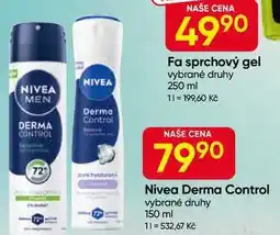 Hruška Nivea Derma Control vybrané druhy nabídka