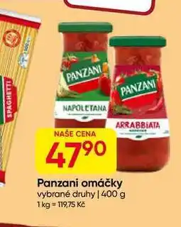Hruška Panzani omáčky vybrané druhy nabídka