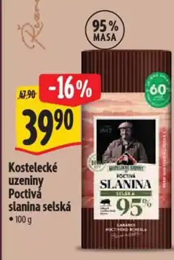 Albert Kostelecké uzeniny Poctivá slanina selská nabídka