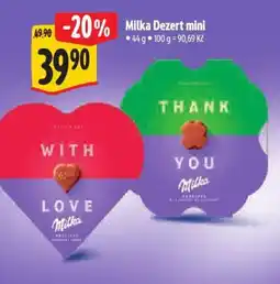 Albert Milka Dezert mini nabídka