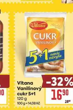 Billa Vitana Vanilinový cukr 5+1 120 g nabídka