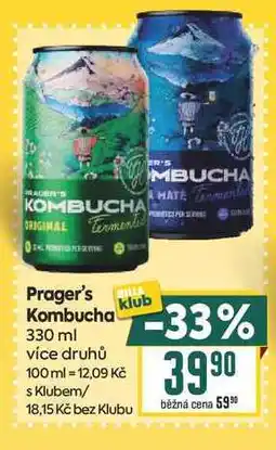Billa Prager's Kombucha nabídka