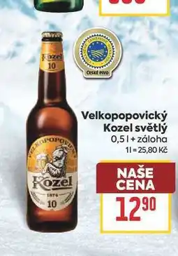 Billa Velkopopovický Kozel světlý nabídka