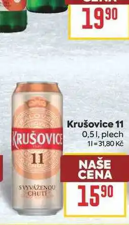 Billa Krušovice 11 0,51, plech nabídka