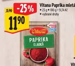 Albert Vitana Paprika mletá nabídka