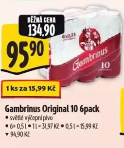 Albert Gambrinus Original 10 6pack nabídka