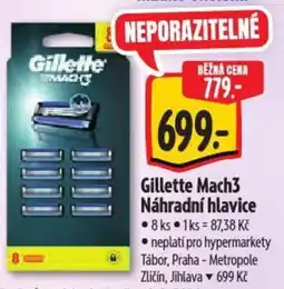 Albert Gillette Mach3 Náhradní hlavice nabídka