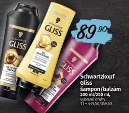 Coop Schwartzkopf Gliss šampon/balzám nabídka