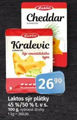 Coop Laktos sýr plátky 45 %/50 % t. v s. nabídka