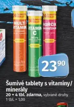 Coop Šumivé tablety s vitamíny/ minerály nabídka