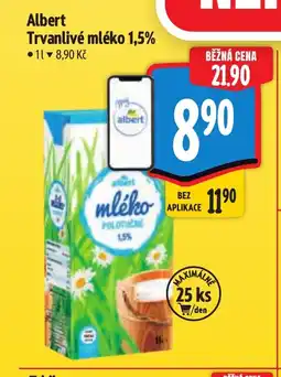 Albert Albert Trvanlivé mléko 1,5% nabídka