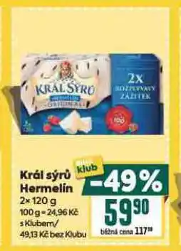 Billa Král sýrů hermelín nabídka