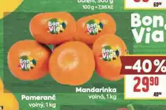 Billa Mandarinka nabídka