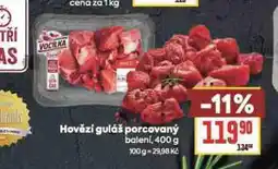 Billa Hovězí guláš porcovaný nabídka